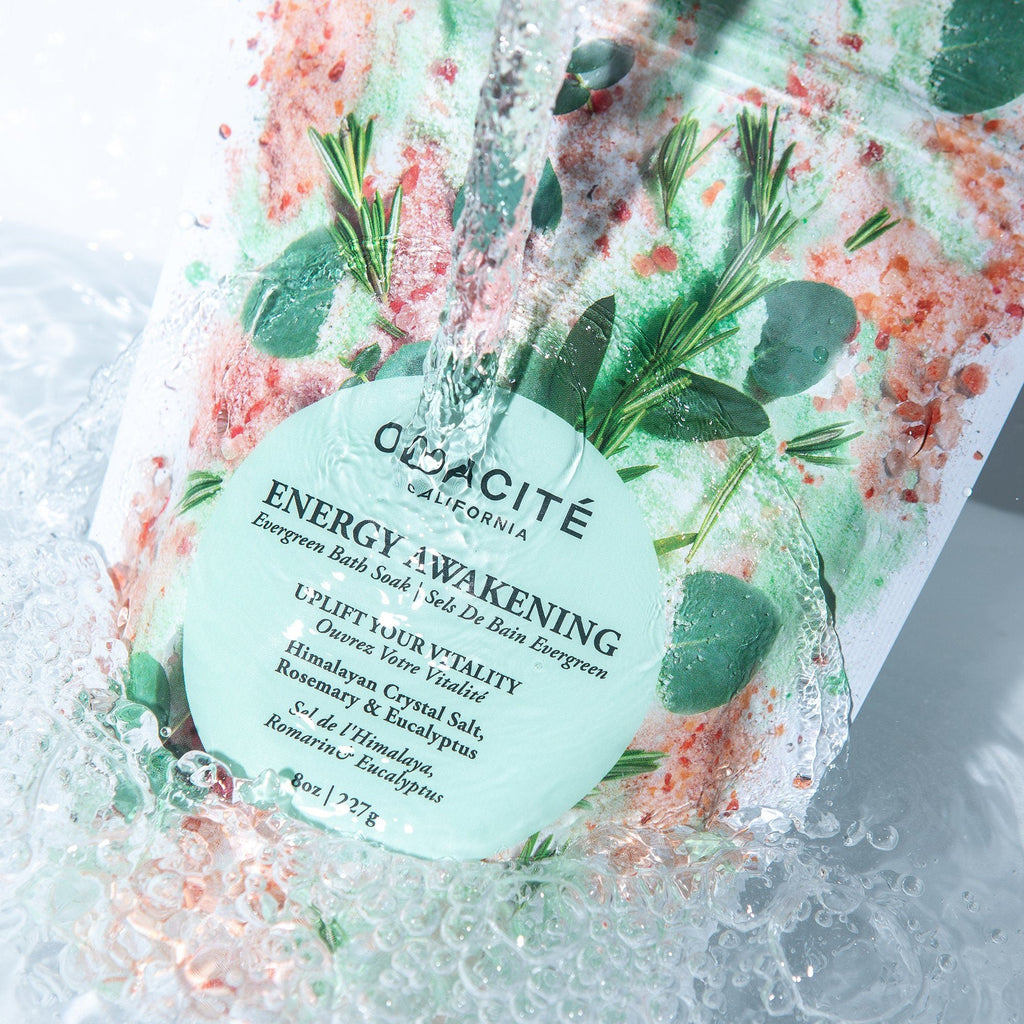 Energy Awakening Evergreen Bath Soak  Himalayan Crystal Salt, Rosemary & Eucalyptus