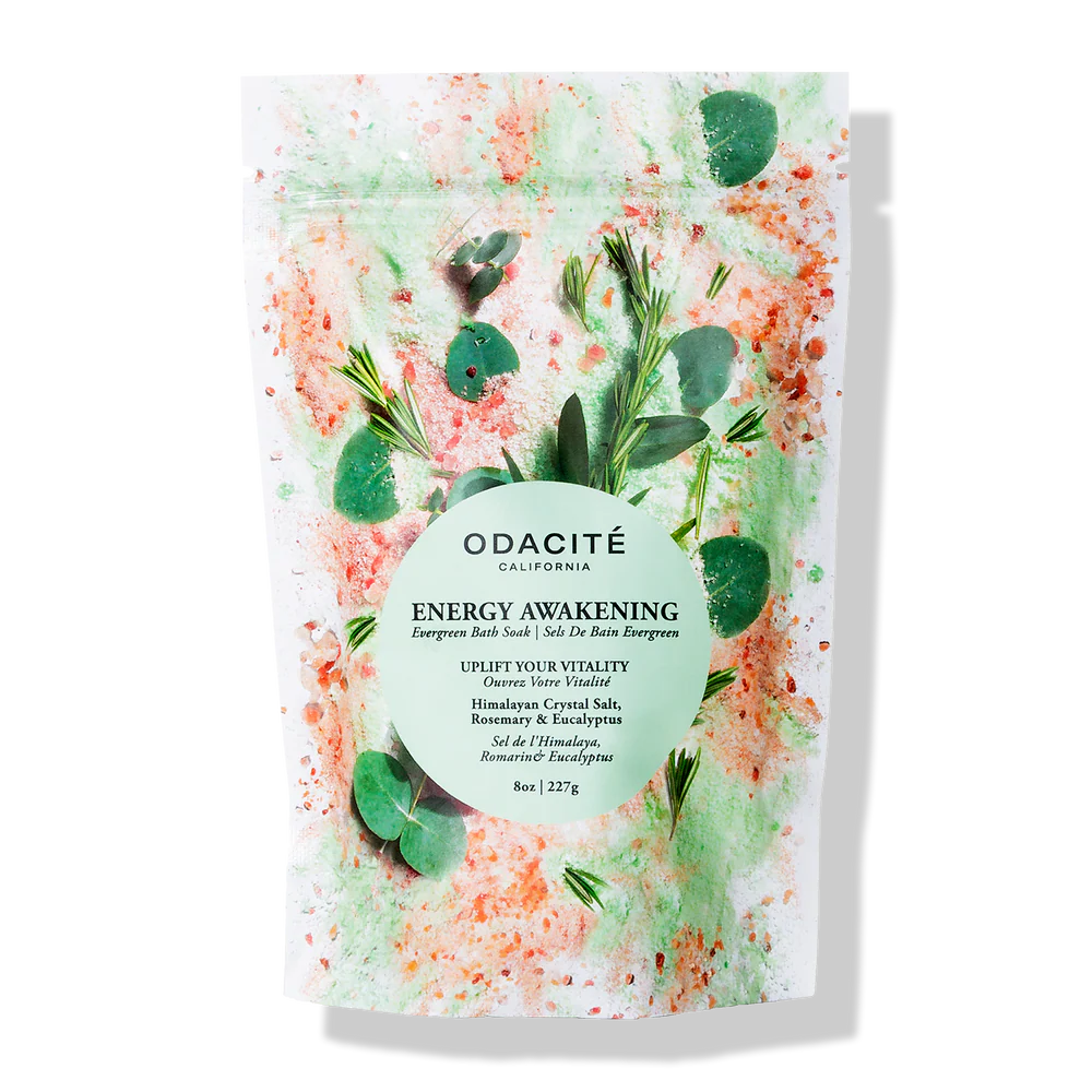 Energy Awakening Evergreen Bath Soak  Himalayan Crystal Salt, Rosemary & Eucalyptus