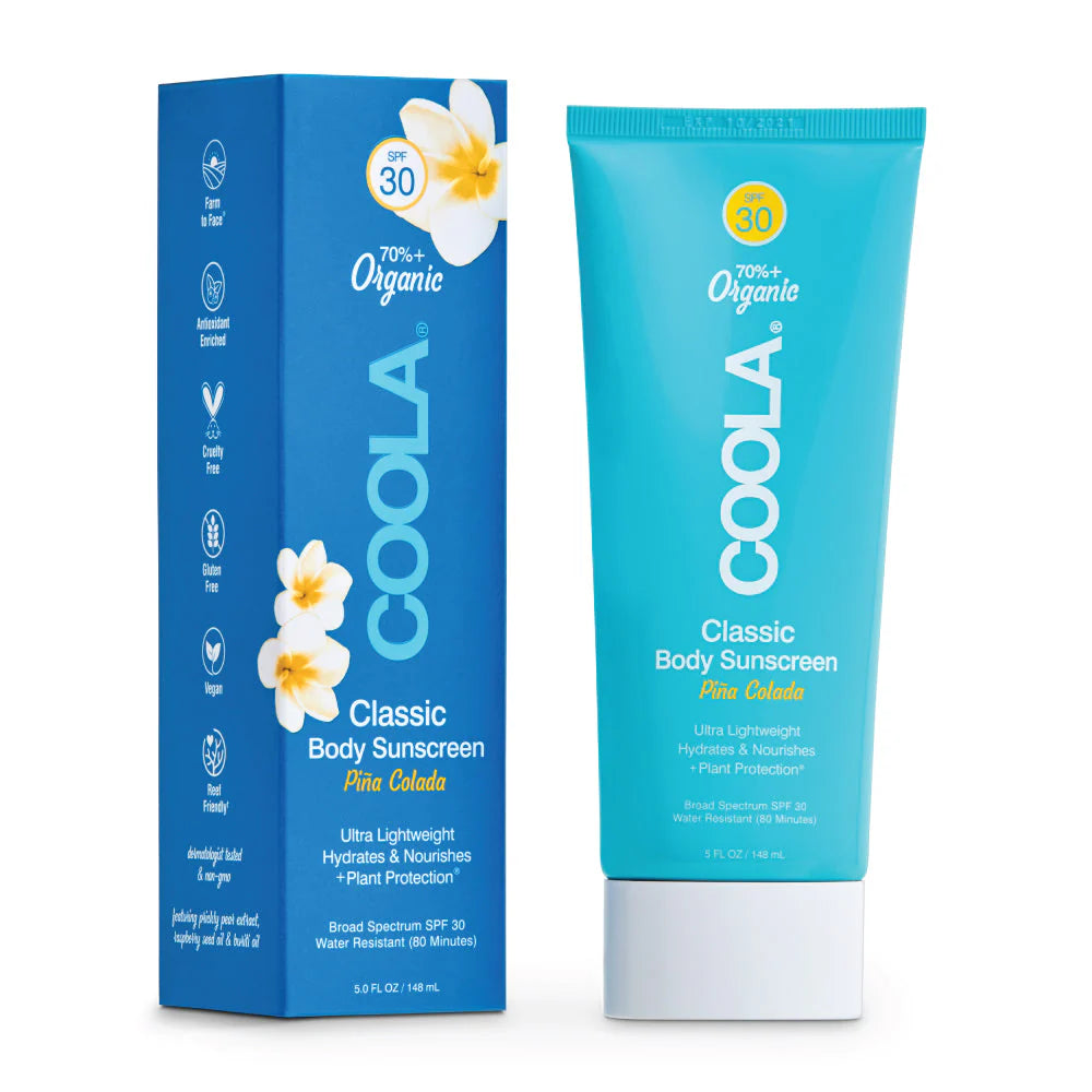 Classic Body Organic Sunscreen Lotion SPF 30 - Pina Colada
